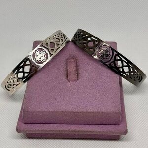 Set of 2 Stainless Steel Celtic Cuffs